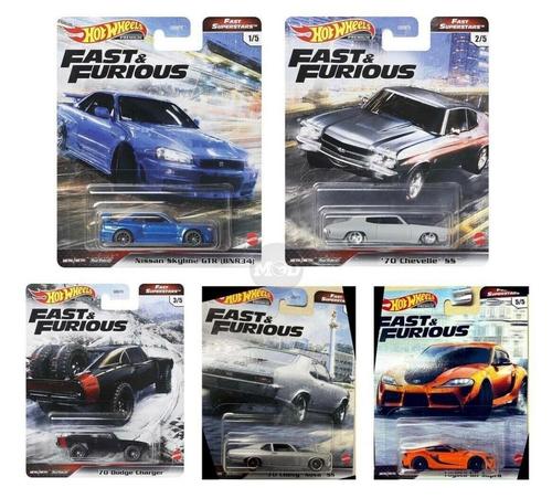 Hot Wheels Fast and Furious 2021 Fast Superstars Set of 5