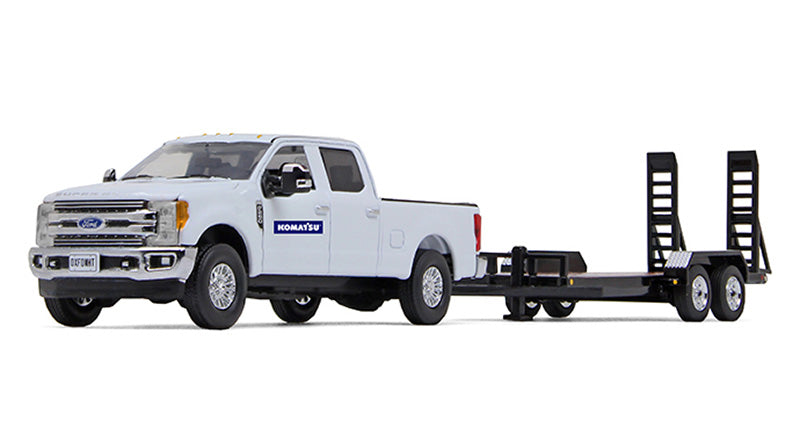 Ford Super Duty F-250 Crew Cab Pickup "Komatsu" with Tandem-Axle Trailer