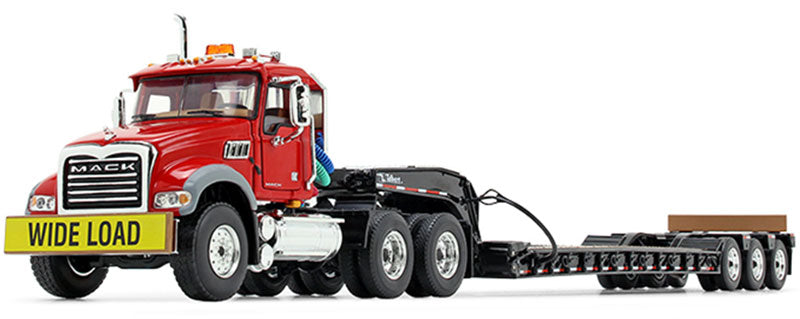 Mack Granite MP Day Cab with Talbert Tri-Axle Lowboy Trailer