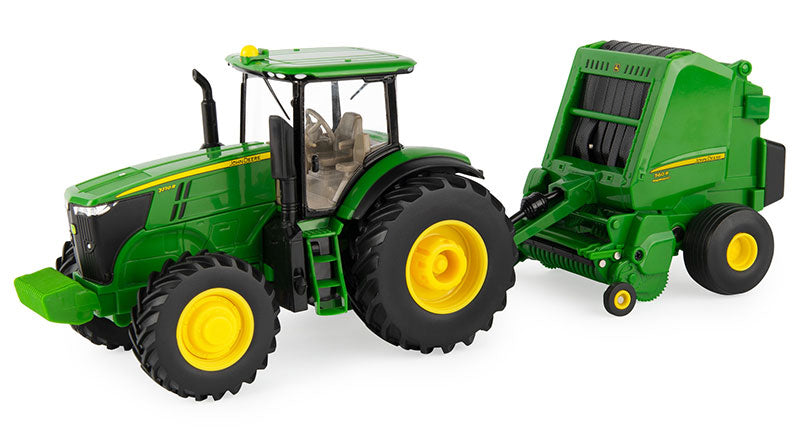 John Deere 7270R Tractor with 560R Round Baler