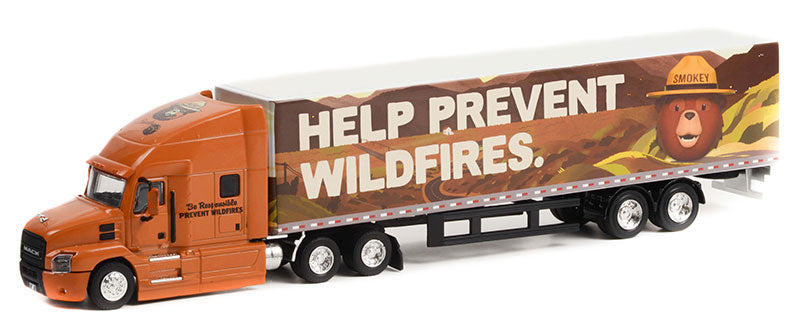 Smokey Bear "Only You Can Prevent Wildfires" - Mack Anthem 18 Wheeler Tractor Trailer