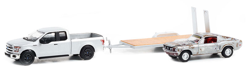 2015 Ford F-150 with 1968 Ford Mustang GT Fastback on Flatbed Trailer "Pawn Stars"