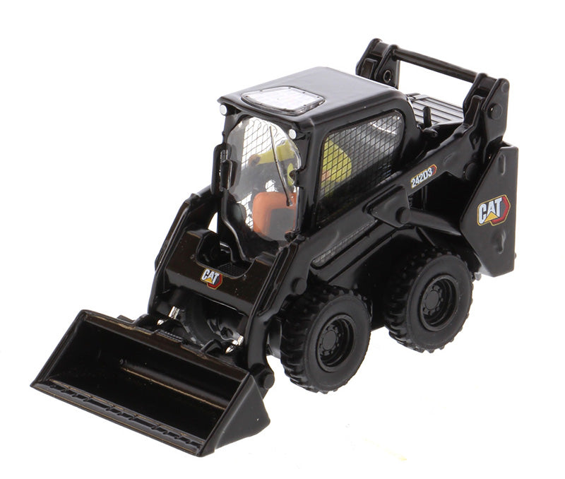 Caterpillar 242D3 Skid Steer Loader in Special Black Paint with Work Tools