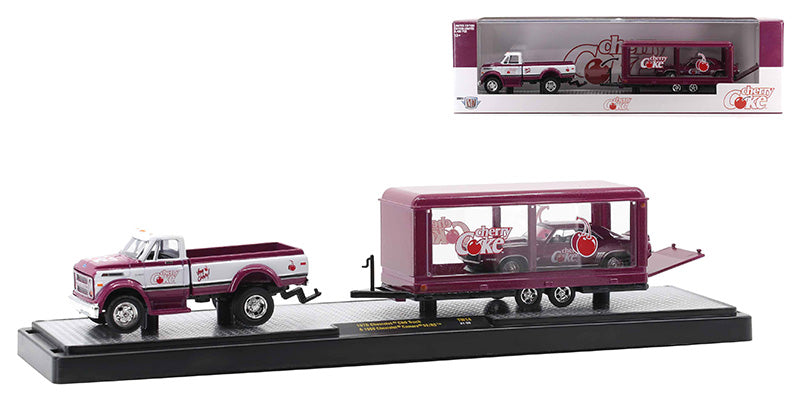 Cherry Coke - 1970 Chevrolet C60 Truck and 1969 Chevrolet Camaro SS/RS 350 (M2 Machines Auto-Haulers 56000-TW14)