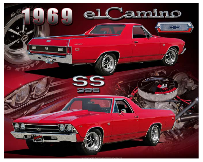 Chevrolet El Camino SS 396 1969 15&quot;x12&quot;