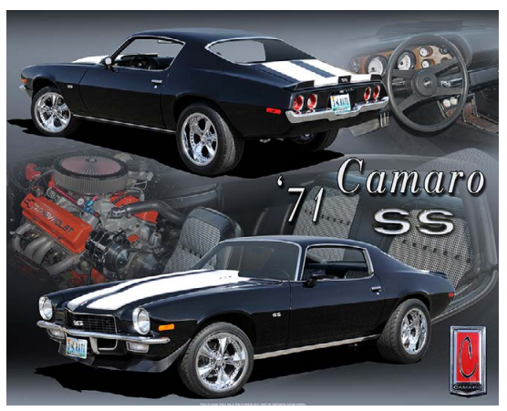 Chevrolet Camaro SS 1971 15&quot;x12&quot;