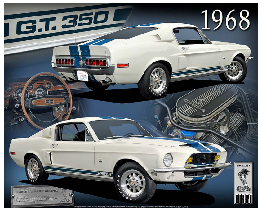 Ford Shelby Cobra GT350 1968 15&quot;x12&quot;
