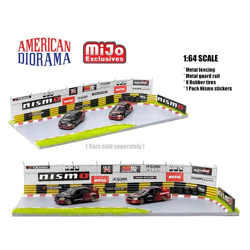 Ensemble 1:64 Racetrack Diorama w/Auto World Advan Livery Stickers
