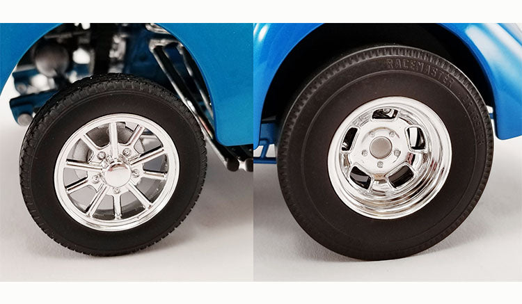 GASSER WHEEL AND TIRE SET - SHOW CHROME