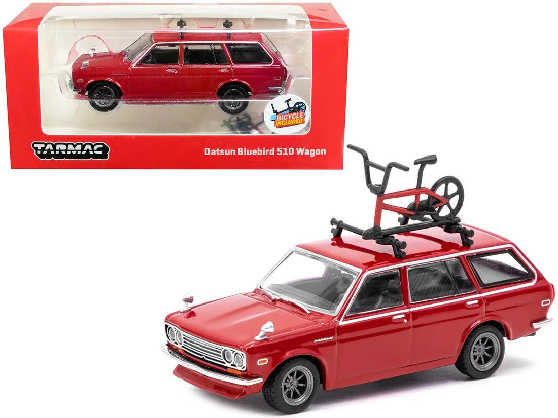 Datsun Bluebird 510 Wagon with Bike (Red)