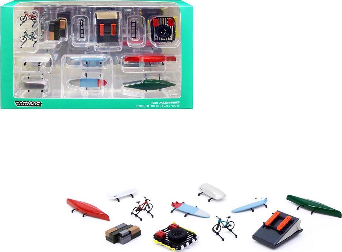 Car Roof Accessories Set of 13 pieces for 1/64