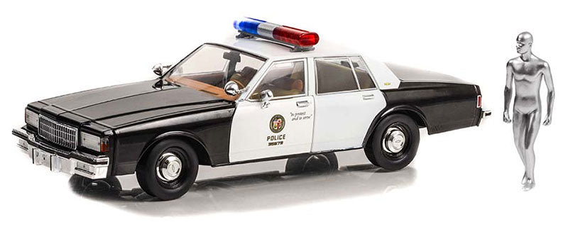 Chevrolet Caprice 1987 Metropolitan Police "Terminator 2: Judgment Day" with T-1000 Liquid Metal Android Figure
