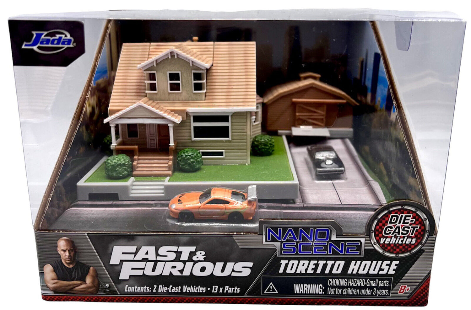 Diorama Dom’s House with Dodge Charger &amp; Toyota Supra -Nano- Fast &amp; Furious