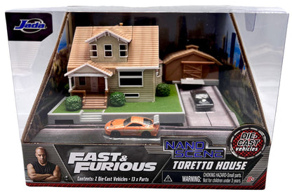 Diorama Dom’s House with Dodge Charger &amp; Toyota Supra -Nano- Fast &amp; Furious