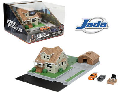Diorama Dom’s House with Dodge Charger &amp; Toyota Supra -Nano- Fast &amp; Furious