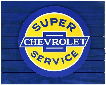 Super Chevrolet Service 18x15 Blacklit LED sign