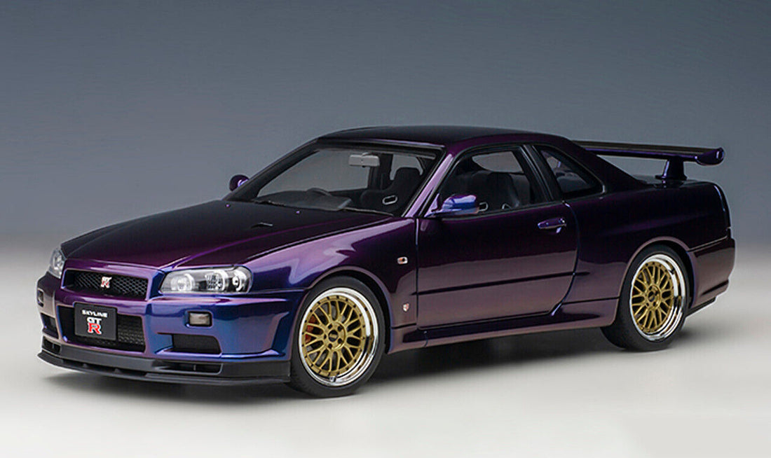 Nissan SKYLINE GT-R (R34) V-SPEC II Purple W/ BBS Wheels