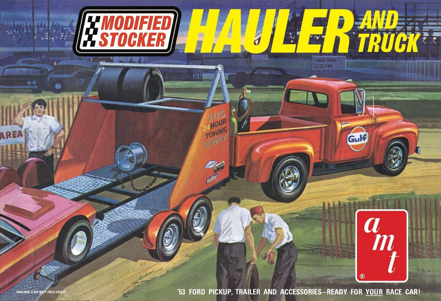 Gulf 1953 Ford Pickup Truck w/Modified Stocker Hauler