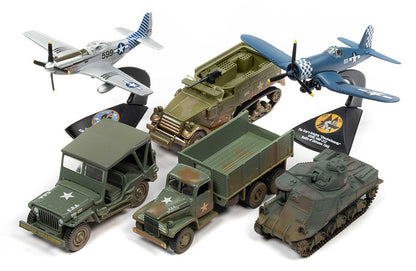 Ensemble de 6 Johnny Lightning Pacific Theater Warriors Version B – 2022 Release 1 (JLML007)