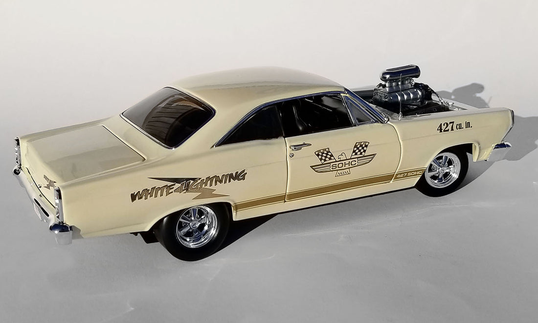 Ford Fairlane 427 SOHC 1967 "White Lightning" *VOIR NOE*