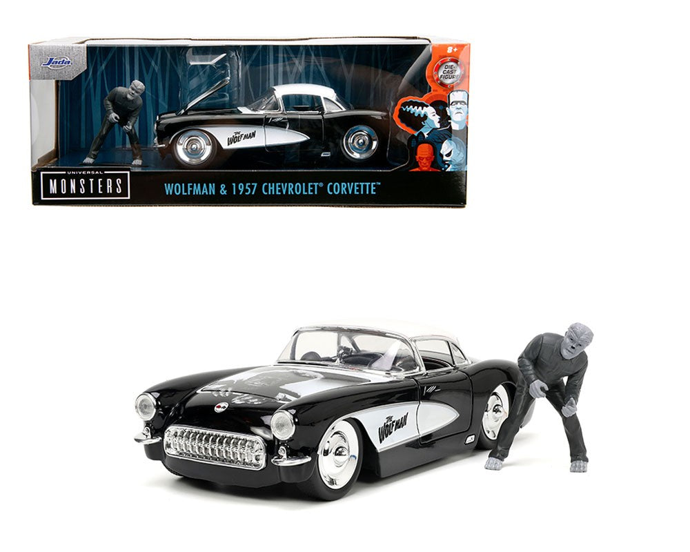 Chevrolet Corvette 1957 With Wolfman Figure Monsters