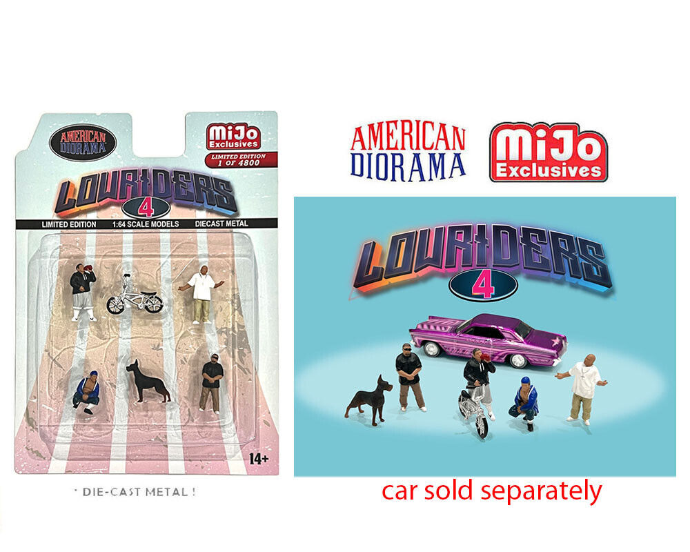 1:64 Figures Lowriders 4 Diecast Figure Set
