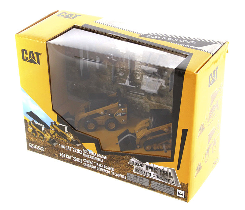 Caterpillar 272D2 Skid Steer Loader and Caterpillar 297D2 Compact Track Loader with Accessories