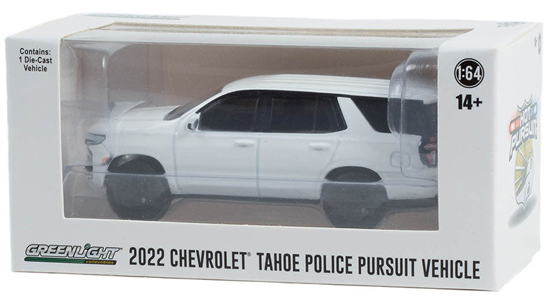 Police - 2022 Chevrolet Tahoe Police Pursuit Vehicle (PPV) in White (WITHOUT LIGHT AND PUSH BAR) 