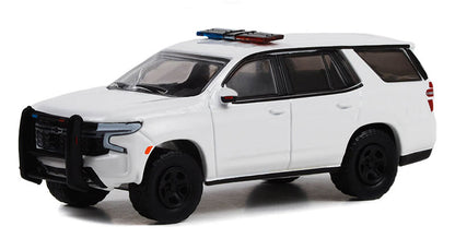 Police - 2022 Chevrolet Tahoe Police Pursuit Vehicle (PPV) with Light Bar and Push Bar in White
