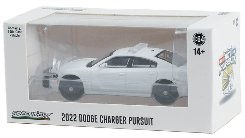 Police - 2022 Dodge Charger Pursuit with Light Bar and Push Bar in White 