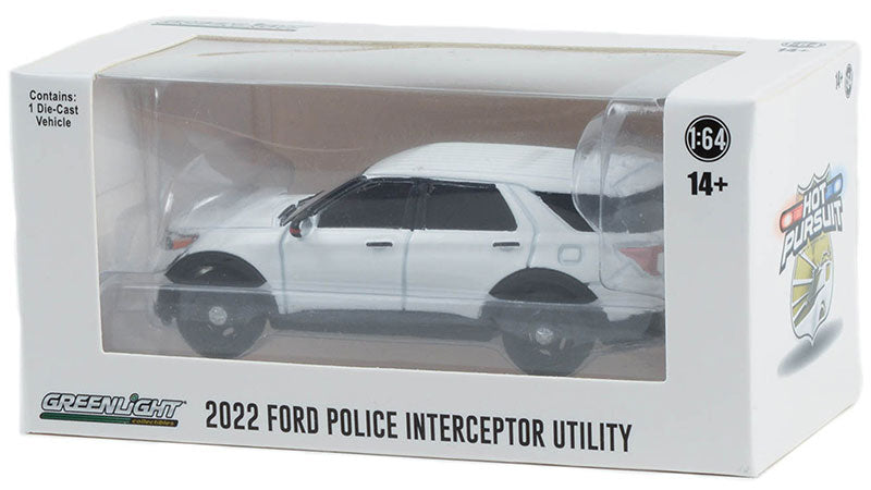 Police - 2022 Ford Police Interceptor Utility in White (WITHOUT LIGHT AND PUSH BAR)