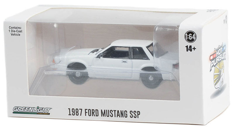 Police - 1987-93 Ford Mustang SSP in White (WITHOUT LIGHT AND PUSH BAR)