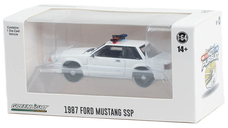 Police - 1987-93 Ford Mustang SSP with Light Bar and Push Bar in White