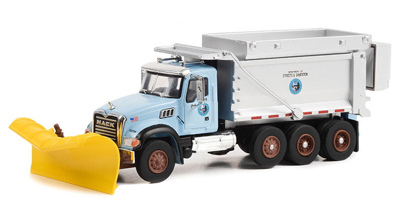 &quot;Chicago Department of Streets &amp; Sanitation&quot; 2019 Mack Granite Dump Truck with Snow Plow and Salt Spreader