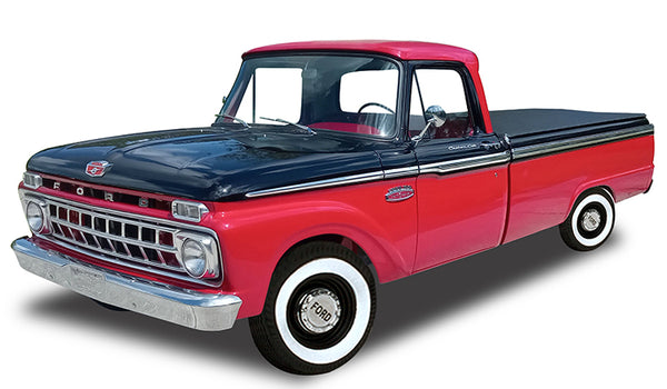 Ford F-100 Custom Cab 1965 - Rouge Et Noir - Échelle 1/18 - Sun Star