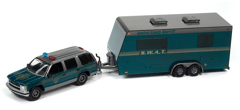 Police S.W.A.T.  Sheriff - 1997 Chevrolet Tahoe with Camper Trailer