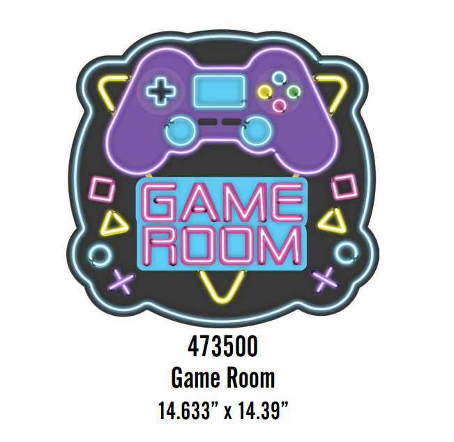 Cadre &quot;plaqué&quot; GAME ROOM effets 3D