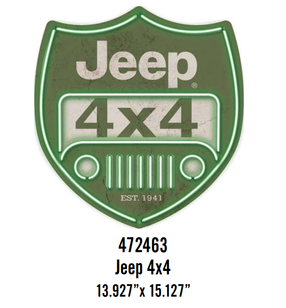 Cadre &quot;plaqué&quot; JEEP 4x4 effets 3D