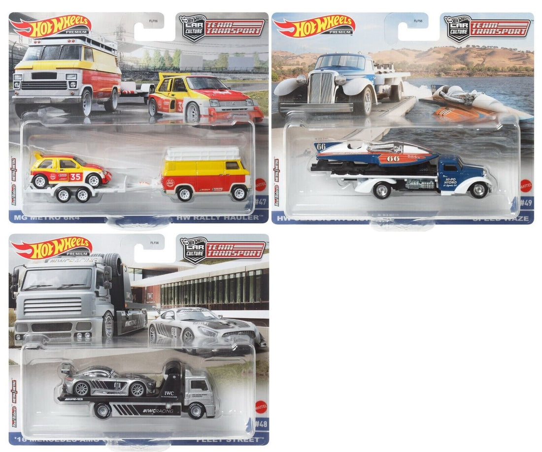 Hot Wheels 2022 Car Culture Team Transport Case S Set of 3