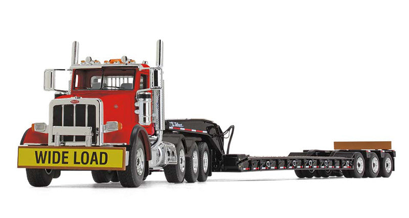 Peterbilt Model 367 Day Cab in Cola Red with Talbert 55SA Lowboy Trailer