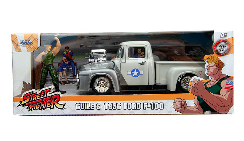 1956 Ford F-100 Pickup with Guile Figure "Street Fighter"