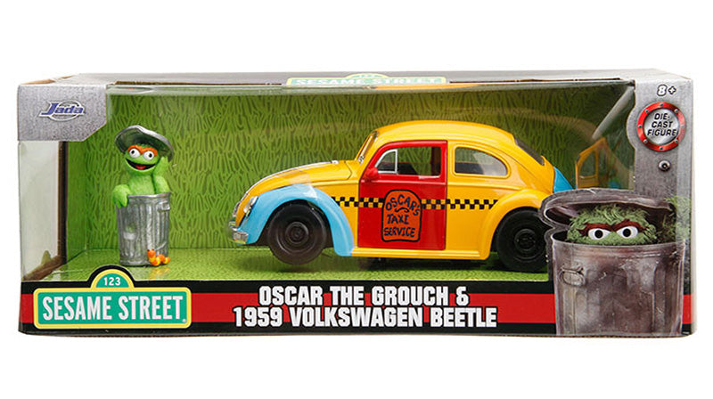 1959 Volkswagen Beetle with Oscar the Grouch Diecast Figure