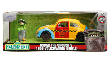 1959 Volkswagen Beetle with Oscar the Grouch Diecast Figure