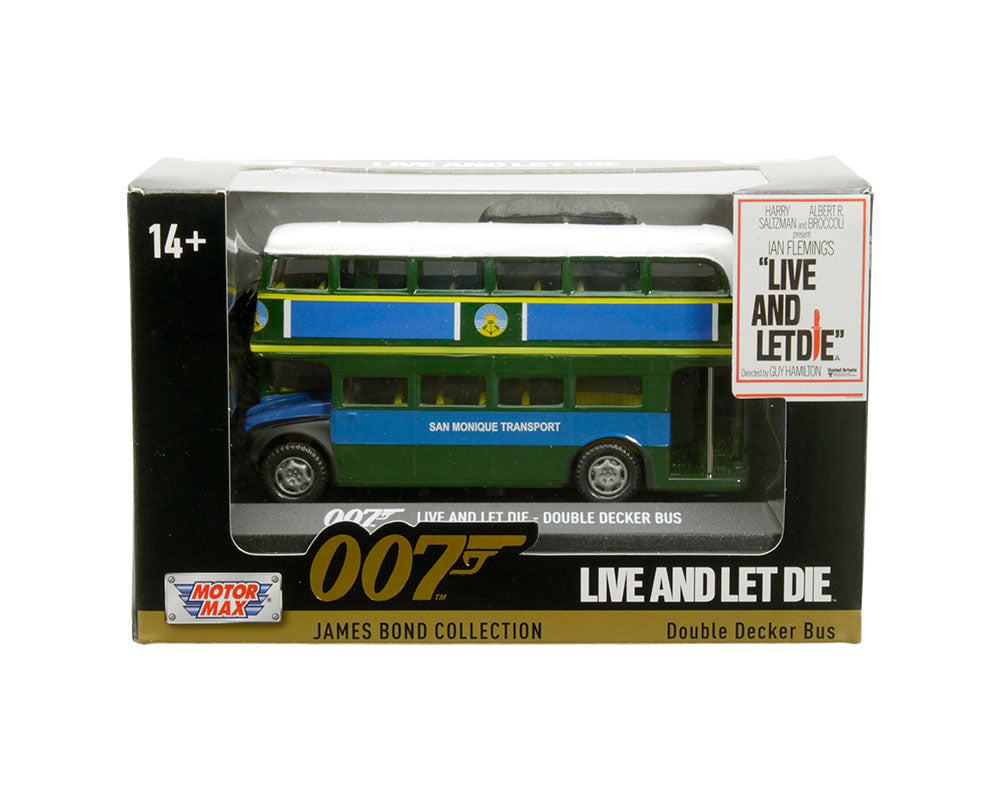 James Bond 007 Double Decker Bus "Live and let die" 60 years of Bond