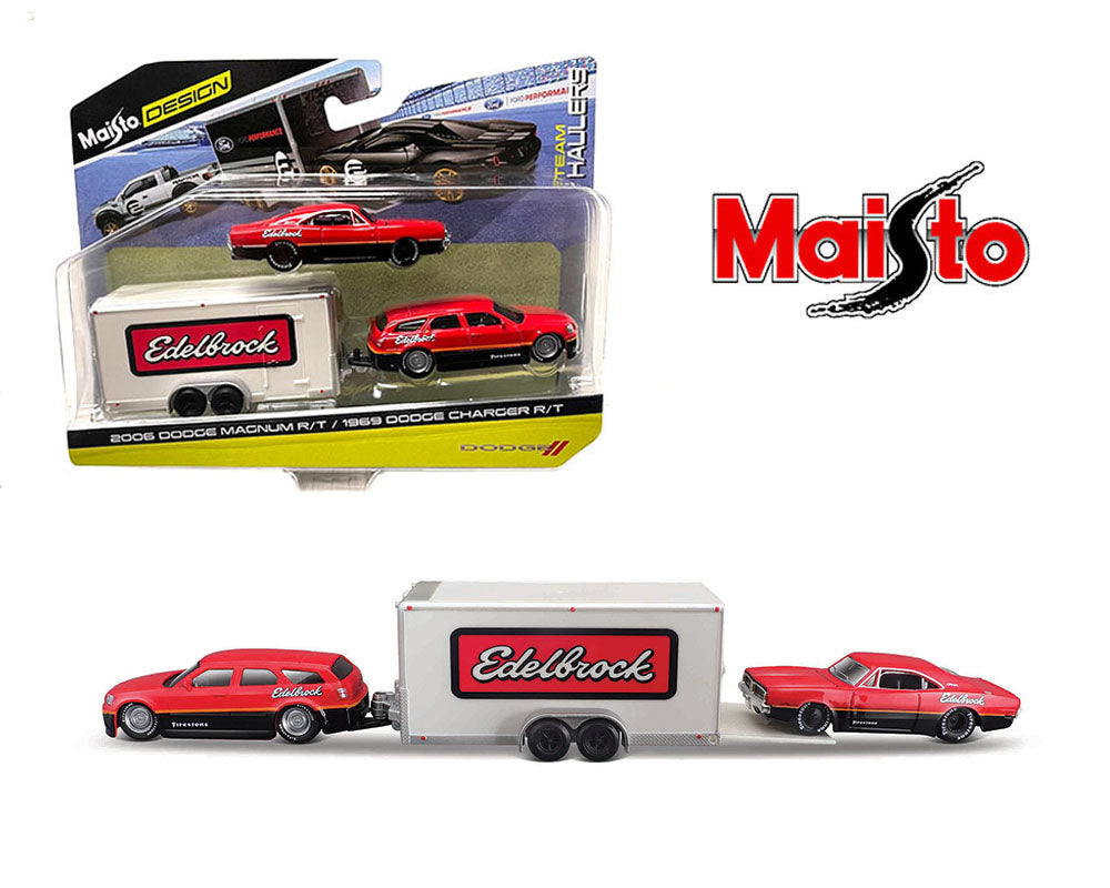 Dodge Magnum &amp; 1969 Dodge Charger w/ Enclosed Trailer "Edelbrock"