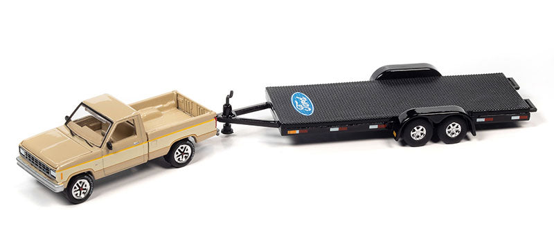 1983 Ford Ranger Pickup Truck with Open Trailer