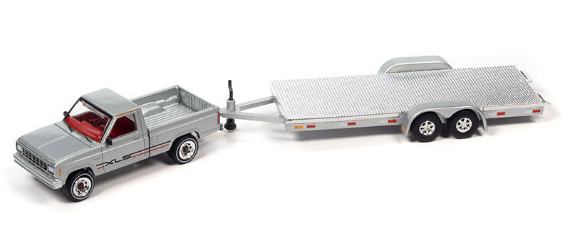 1983 Ford Ranger Pickup Truck with Open Trailer