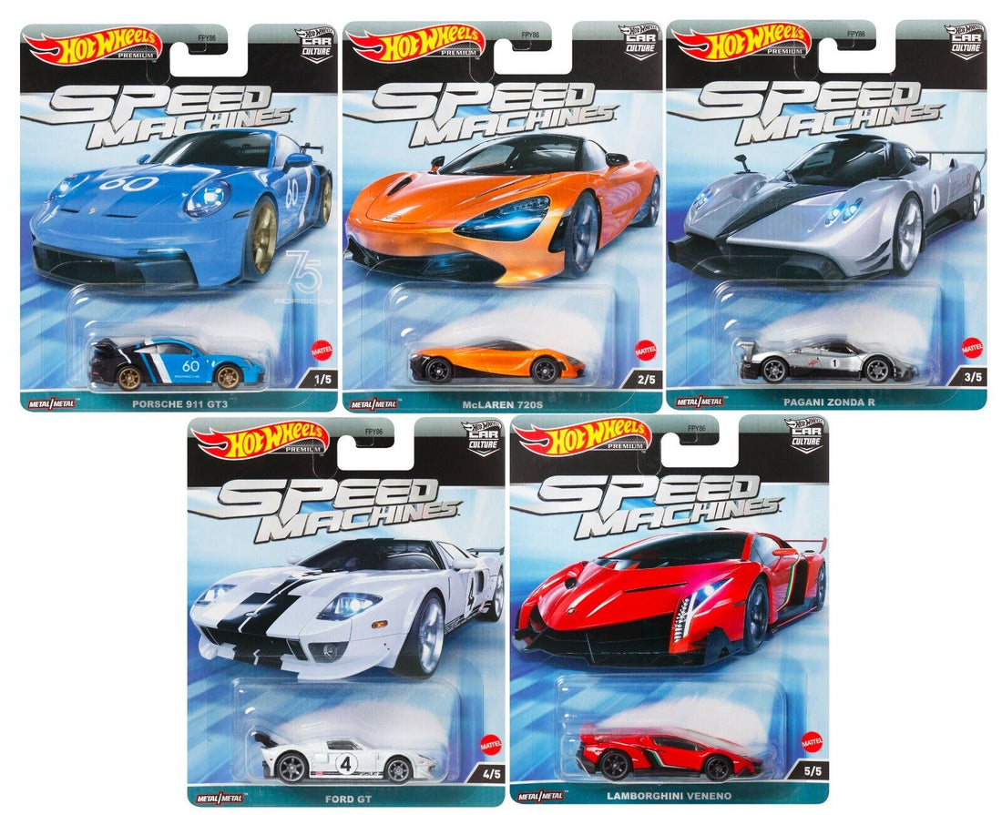 1/64 Set Premium 2023 Car Culture Speed Machines Set of 5