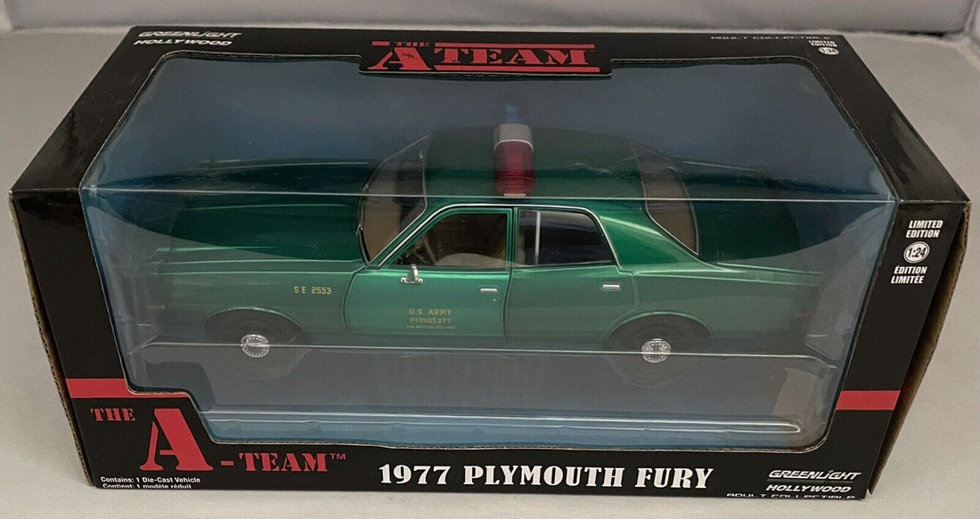 1975 PLYMOUTH FURY US ARMY POLICE &quot;THE A-TEAM&quot; GREEN MACHINE Chase car