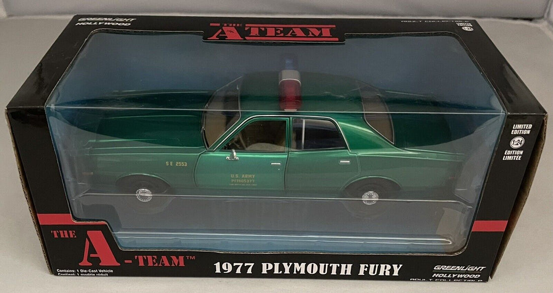 1975 PLYMOUTH FURY US ARMY POLICE &quot;THE A-TEAM&quot; GREEN MACHINE Chase car